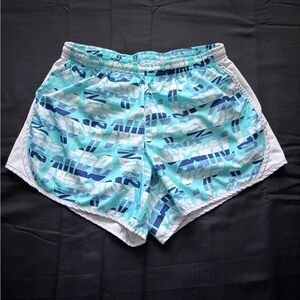 Nike Teal and White Athletic Shorts